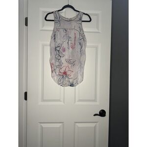 Love stitch Floral Stitch Detail Yoke Small White Blue Pink Red